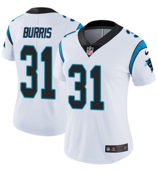Women's Nike Carolina Panthers #31 Juston Burris White Stitched NFL Vapor Untouchable Limited Jersey