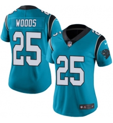 Women's Nike Carolina Panthers #25 Xavier Woods Blue Alternate Stitched NFL Vapor Untouchable Limited Jersey