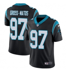 Men's Nike Carolina Panthers #97 Yetur Gross-Matos Black Team Color Stitched NFL Vapor Untouchable Limited Jersey