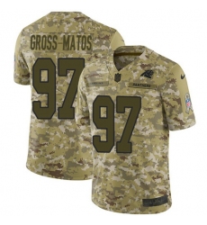 Men's Nike Carolina Panthers #97 Yetur Gross-Matos Camo Stitched NFL Limited 2018 Salute To Service Jersey