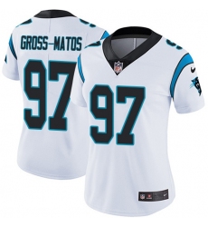Women's Nike Carolina Panthers #97 Yetur Gross-Matos White Stitched NFL Vapor Untouchable Limited Jersey