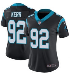 Women's Nike Carolina Panthers #92 Zach Kerr Black Team Color Stitched NFL Vapor Untouchable Limited Jersey