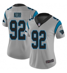 Women's Nike Carolina Panthers #92 Zach Kerr Silver Stitched NFL Limited Inverted Legend Jersey