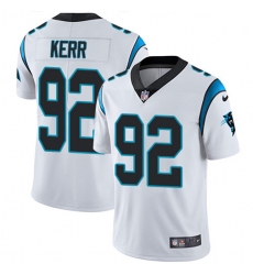 Youth Nike Carolina Panthers #92 Zach Kerr White Stitched NFL Vapor Untouchable Limited Jersey