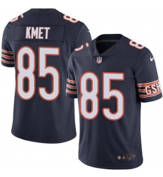 Men's Nike Chicago Bears #85 Cole Kmet Navy Blue Team Color Stitched NFL Vapor Untouchable Limited Jersey