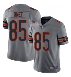 Men's Nike Chicago Bears #85 Cole Kmet Silver Stitched NFL Limited Inverted Legend Jersey