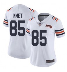Women's Nike Chicago Bears #85 Cole Kmet White Alternate Stitched NFL Vapor Untouchable Limited 100th Season Jersey