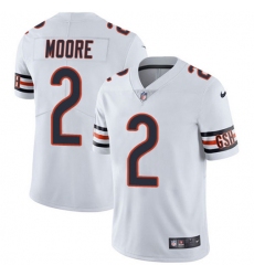 Men's Nike Chicago Bears #2 D.J. Moore White Stitched NFL Vapor Untouchable Limited Jersey