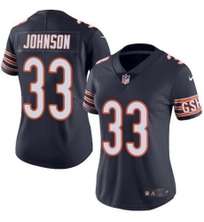 Women's Nike Chicago Bears #33 Jaylon Johnson Navy Blue Team Color Stitched NFL Vapor Untouchable Limited Jersey