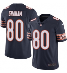 Men's Nike Chicago Bears #80 Jimmy Graham Navy Blue Team Color Stitched NFL Vapor Untouchable Limited Jersey