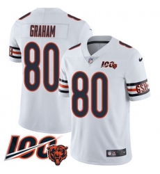 Men's Nike Chicago Bears #80 Jimmy Graham White Stitched NFL 100th Season Vapor Untouchable Limited Jersey
