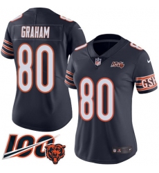 Women's Nike Chicago Bears #80 Jimmy Graham Navy Blue Team Color Stitched NFL 100th Season Vapor Untouchable Limited Jersey
