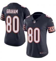 Women's Nike Chicago Bears #80 Jimmy Graham Navy Blue Team Color Stitched NFL Vapor Untouchable Limited Jersey