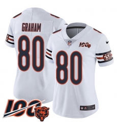 Women's Nike Chicago Bears #80 Jimmy Graham White Stitched NFL 100th Season Vapor Untouchable Limited Jersey