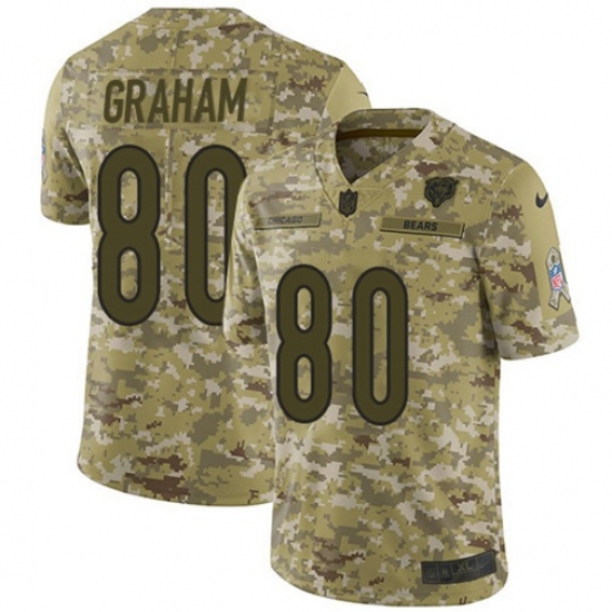 Youth Nike Chicago Bears #80 Jimmy Graham Camo Stitched NFL Limited 2018 Salute To Service Jersey Youth Nike Chicago Bears #80 Jimmy Graham Camo Stitched NFL Limited 2018 Salute To Service Jersey