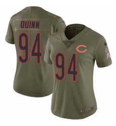 Women's Nike Chicago Bears #94 Robert Quinn Olive Stitched NFL Limited 2017 Salute To Service Jersey