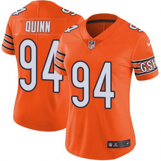 Women's Nike Chicago Bears #94 Robert Quinn Orange Stitched NFL Limited Rush Jersey Women's Nike Chicago Bears #94 Robert Quinn Orange Stitched NFL Limited Rush Jersey
