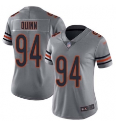 Women's Nike Chicago Bears #94 Robert Quinn Silver Stitched NFL Limited Inverted Legend Jersey