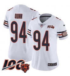 Women's Nike Chicago Bears #94 Robert Quinn White Stitched NFL 100th Season Vapor Untouchable Limited Jersey