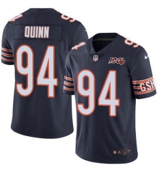 Youth Nike Chicago Bears #94 Robert Quinn Navy Blue Team Color Stitched NFL 100th Season Vapor Untouchable Limited Jersey