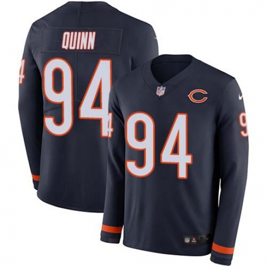 Youth Nike Chicago Bears #94 Robert Quinn Navy Blue Team Color Stitched NFL Limited Therma Long Sleeve Jersey Youth Nike Chicago Bears #94 Robert Quinn Navy Blue Team Color Stitched NFL Limited Therma Long Sleeve Jersey