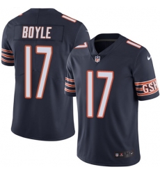 Men's Nike Chicago Bears #17 Tim Boyle Navy Blue Team Color Stitched NFL Vapor Untouchable Limited Jersey