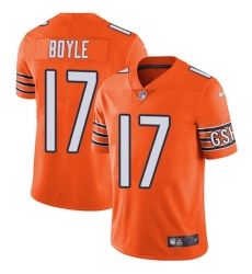 Men's Nike Chicago Bears #17 Tim Boyle Orange Stitched NFL Limited Rush Jersey