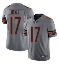 Men's Nike Chicago Bears #17 Tim Boyle Silver Stitched NFL Limited Inverted Legend Jersey
