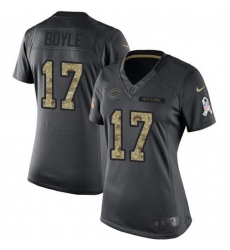 Women's Nike Chicago Bears #17 Tim Boyle Black Stitched NFL Limited 2016 Salute to Service Jersey