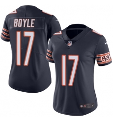 Women's Nike Chicago Bears #17 Tim Boyle Navy Blue Team Color Stitched NFL Vapor Untouchable Limited Jersey