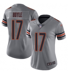 Women's Nike Chicago Bears #17 Tim Boyle Silver Stitched NFL Limited Inverted Legend Jersey