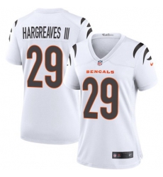 Women's Cincinnati Bengals #29 Vernon Hargreaves III White Nike Game Jersey