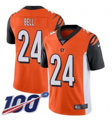 Men's Nike Cincinnati Bengals #24 Vonn Bell Orange Alternate Stitched NFL 100th Season Vapor Untouchable Limited Jersey