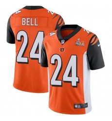 Men's Nike Cincinnati Bengals #24 Vonn Bell Orange Alternate Super Bowl LVI Patch Stitched NFL Vapor Untouchable Limited Jersey