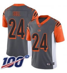 Men's Nike Cincinnati Bengals #24 Vonn Bell Silver Stitched NFL Limited Inverted Legend 100th Season Jersey