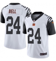 Men's Nike Cincinnati Bengals #24 Vonn Bell White Stitched NFL Limited Rush Jersey