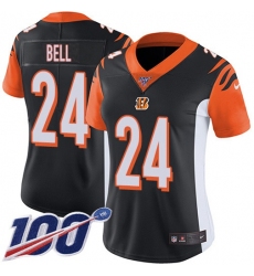 Women's Nike Cincinnati Bengals #24 Vonn Bell Black Team Color Stitched NFL 100th Season Vapor Untouchable Limited Jersey