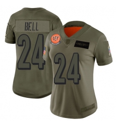 Women's Nike Cincinnati Bengals #24 Vonn Bell Camo Stitched NFL Limited 2019 Salute To Service Jersey