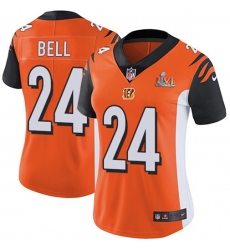 Women's Nike Cincinnati Bengals #24 Vonn Bell Orange Alternate Super Bowl LVI Patch Stitched NFL Vapor Untouchable Limited Jersey