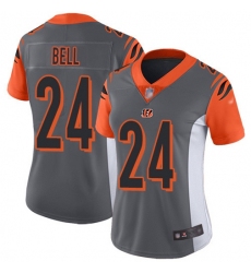 Women's Nike Cincinnati Bengals #24 Vonn Bell Silver Stitched NFL Limited Inverted Legend Jersey