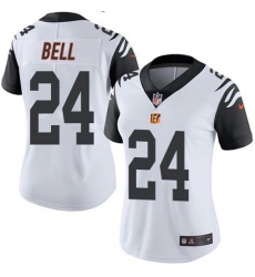 Women's Nike Cincinnati Bengals #24 Vonn Bell White Stitched NFL Limited Rush Jersey