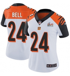 Women's Nike Cincinnati Bengals #24 Vonn Bell White Super Bowl LVI Patch Stitched NFL Vapor Untouchable Limited Jersey