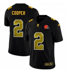 Men's Cleveland Browns #2 Amari Cooper Black Nike Golden Sequin Vapor Limited NFL Jersey