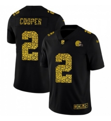 Men's Cleveland Browns #2 Amari Cooper Nike Leopard Print Fashion Vapor Limited NFL Jersey Black