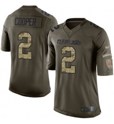 Men's Nike Cleveland Browns #2 Amari Cooper Green Stitched NFL Limited 2015 Salute to Service Jersey