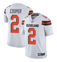 Men's Nike Cleveland Browns #2 Amari Cooper White Stitched NFL Vapor Untouchable Limited Jersey