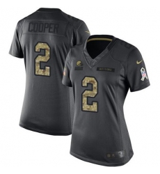 Women's Nike Cleveland Browns #2 Amari Cooper Black Stitched NFL Limited 2016 Salute to Service Jersey