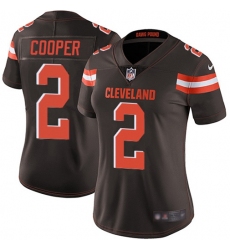 Women's Nike Cleveland Browns #2 Amari Cooper Brown Team Color Stitched NFL Vapor Untouchable Limited Jersey