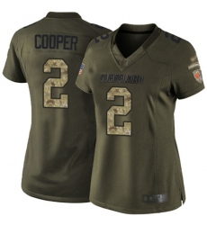Women's Nike Cleveland Browns #2 Amari Cooper Green Stitched NFL Limited 2015 Salute to Service Jersey