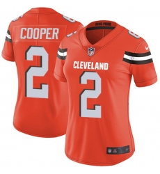 Women's Nike Cleveland Browns #2 Amari Cooper Orange Alternate Stitched NFL Vapor Untouchable Limited Jersey